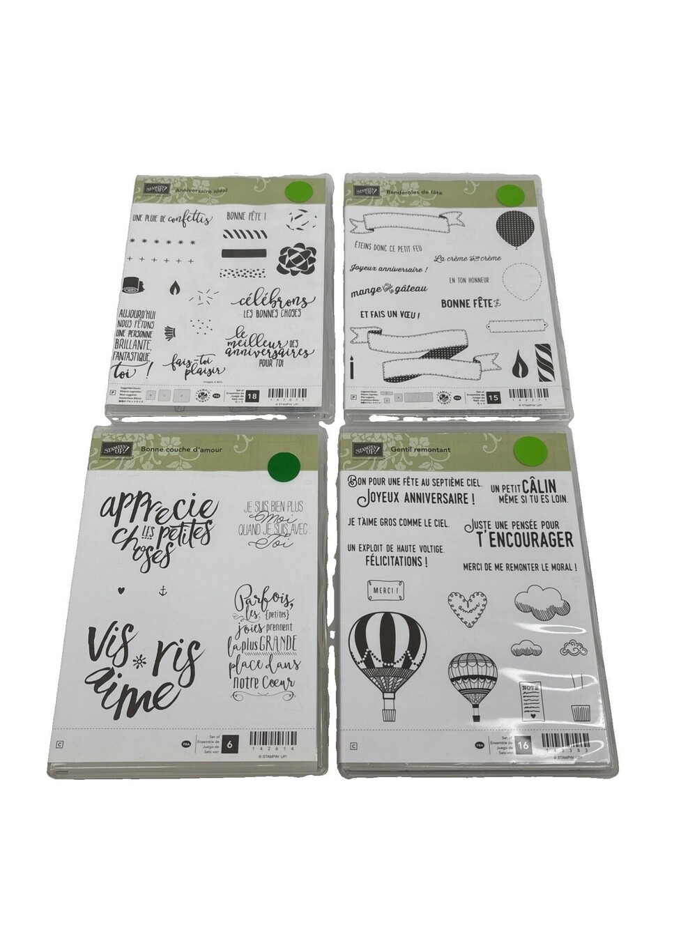 Stampin' Up! Stamp Sets Lot 4 French Sentiments Wedding Birthday Anniversary Set